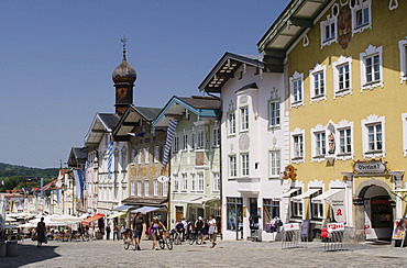 Historic town centre of Bad Toelz, Upper Bavaria, Bavaria, Germany, Europe