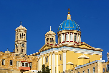 Neo-classic Greek Orthodox church of Saint Nicholas, Ermoupolis, Syros, Cyclades Islands, Greece, Europe