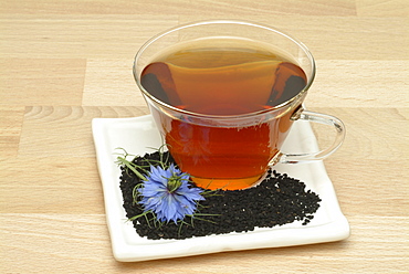 Fennel Flower or Black Caraway (Nigella sativa) herbal tea, medicinal tea