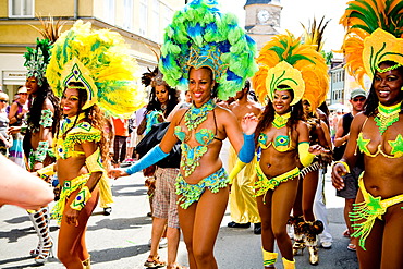 Dancers at the Samba Festival in Coburg, Bavaria, Germany, Europe