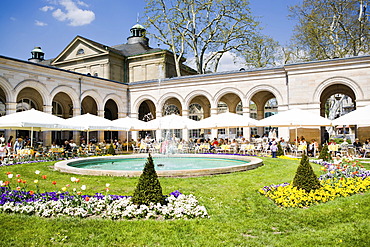 Courtyard, Regentenbau building, Bad Kissingen, Bavaria, Germany, Europe