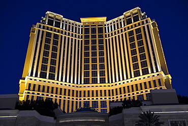 Palazzo, luxury hotel and casino at night, Las Vegas, Nevada, United States of America, USA, PublicGround