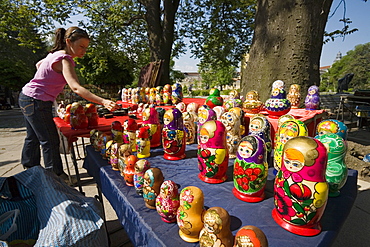 Flea market in the city center of Sofia, Bulgaria, Europe