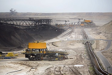 Lignite mining, Welzow-SÃ¼d open pit, Welzow, Brandenburg, Germany, Europe