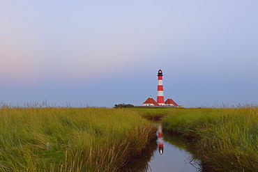 Westerheversand lighthouse, Westerhever, Eiderstedt, North Frisia, Schleswig-Holstein, Germany, Europe