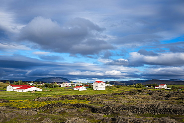 Townscape of ReykjahliÃƒÂ°, Myvatn, NorÃƒÂ°urland eystra, Iceland, Europe