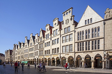 Gabled houses, Prinzipalmarkt, Munster, North Rhine-Westphalia, Germany, Europe