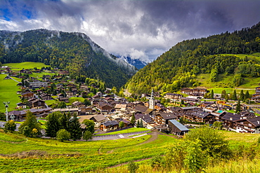 La Clusaz village, departement Haute-Savoie, Auvergne-Rhone-Alpes, France, Europe