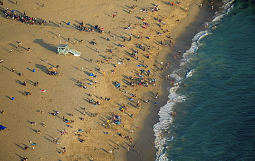 Santa Monica Beach, sandy beach, Marina del Rey, Los Angeles County, California, USA, North America