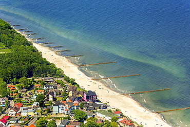 Seaside resort Niechorze, long sandy beach, The Baltic Coast, West Pomerania Province, Poland, Europe