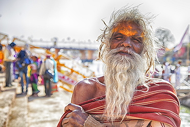 Sadhu during Hindu festival Kumbh Mela, Portrait, Ujjain, India, Asia