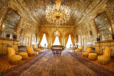 Magnificent Golden Hall, Golestan Palace in Tehran, Iran, Asia