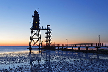 Lighthouse Obereversand, evening mood, Dorum-Neufeld, Lower Saxony, Germany, Europe