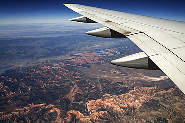 Bryce Canyon and surroundings, view from plane, Bryce Canyon National Park, Utah, USA, North America