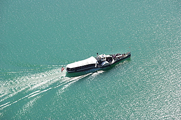 Scheduled boat service on Wolfgangsee Lake, Kaiser Franz Josef paddle steamer, Salzkammergut, Salzburg State, Austria, Europe