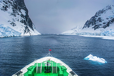 Cruise ship in the Lemaire Channel, Antarctica