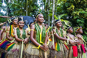 Traditionally dressed islanders, Yap Island, Caroline Islands, Micronesia, Oceania