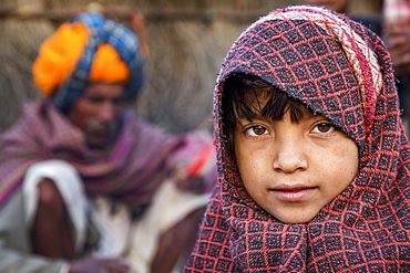 Girl, portrait, Pushkar, Rajasthan, India, Asia