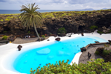 Jameos del Agua artistic and cultural center, designed by Cesar Manrique, near Arrieta, Lanzarote, Canary Islands, Spain, Europe