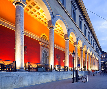 Exclusive office and residential building Palais at the Opera House with portico, former Palais Törring-Jettenbach, 1754, Max-Joseph-Platz, Munich, Upper Bavaria, Bavaria, Germany, Europe