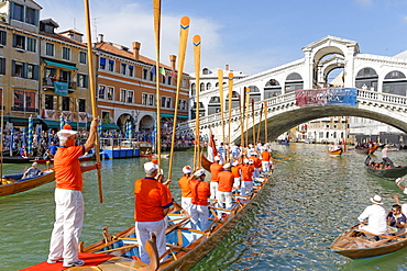 Regata Storica, historical regatta, on the Canal Grande, Venice, Veneto, Italy, Europe