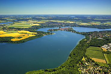 Ratzeburger See lake, Domsee lake, Küchensee lake, Bay of Lübeck, Ratzeburg, Schleswig-Holstein, Germany, Europe