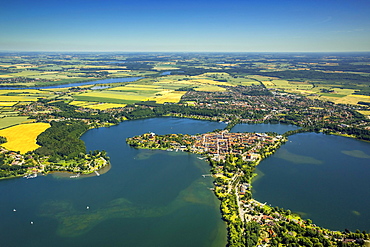 Ratzeburger See lake, Domsee lake, Küchensee lake, Bay of Lübeck, Ratzeburg, Schleswig-Holstein, Germany, Europe