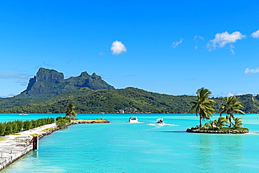 View of the Mount Otemanu volcano, Bora Bora, French Polynesia, Oceania