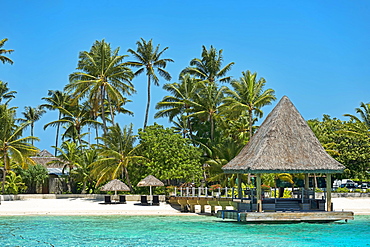 Bungalow on the beach, Bora Bora, French Polynesia, Oceania