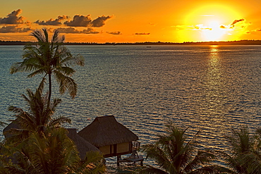 Sunrise over the South Pacific, Bora Bora, French Polynesia, Oceania