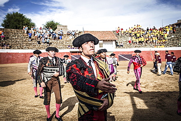 Matadors before a bullfight, Barco de Avila, Avila, Castile and Leon, Spain, Europe