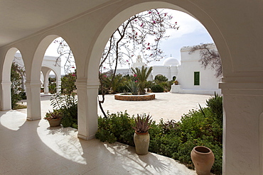 Courtyard, museum of folk culture, Musee du Patrimonie, Guellala, Djerba, Tunisia, Africa