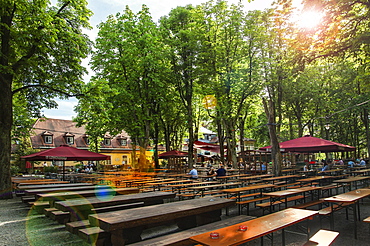 Menterschwaige beer garden, Munich, Upper Bavaria, Bavaria, Germany, Europe