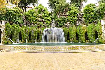 Fontana dell'Ovato, Oval Fountain or Tivoli Fountain, Villa d'Este, Tivoli, Lazio, Italy, Europe