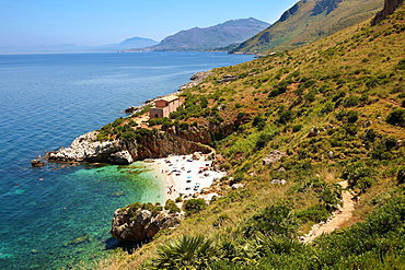 Coastline, Zingaro nature reserve, Scopello, Castellammare del Golfo, Sicily, Italy, Europe