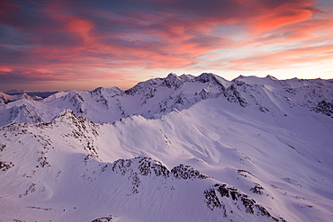 Atmospheric clouds over Obergurgl, Otztal Alps, Tyrol, Austria, Europe