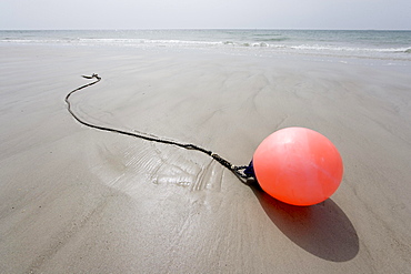 Buoy lying on the beach, Schleswig-Holstein, Germany, Europe