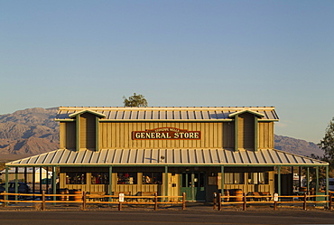 The general store in the morning light, Stovepipe Wells, Death Valley National Park, California, USA, North America