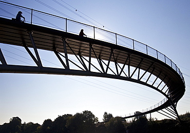 Bridge over the Rhine-Herne Canal, Oberhausen, Ruhr district, North Rhine-Westphalia, Germany, Europe