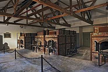 Large crematorium next to the concentration camp, Dachau near Munich, Bavaria, Germany, Europe