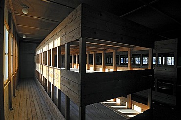 Bunk room at the concentration camp, Dachau near Munich, Bavaria, Germany, Europe