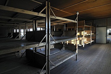 Bunk room at the concentration camp, Dachau near Munich, Bavaria, Germany, Europe