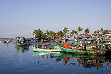 Harbour entrance of Doung Dong Town on Phu Quoc Island, Vietnam, South East Asia, Asia