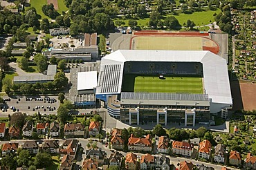 Aerial view, SchuecoArena, Bielefeld, Ostwestfalen-Lippe region, Westphalia, North Rhine-Westphalia, Germany, Europe