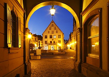 Old Town Hall on Marktplatz square, Bad Mergentheim, Tauber, Hohenlohe, bathen-Wuerttemberg, Germany, Europe