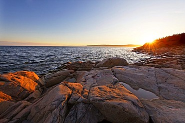 Cap Bon Desir, whale route, St. Lawrence Marine Park, Saguenay-Lac-Saint-Jean region, Quebec, Canada