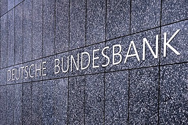 Signage, Deutsche Bundesbank, German Federal Bank in Hamburg, Germany, Europe