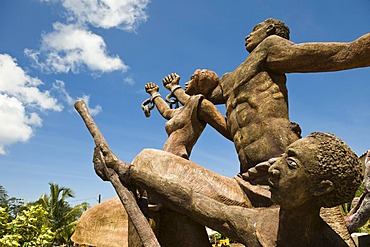 Sculpture celebrating the abolishment of slavery, Big Corn Island, Caribbean Sea, Nicaragua, Central America