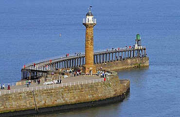 Whitby Lighthouse, Yorkshire, United Kingdom, Europe