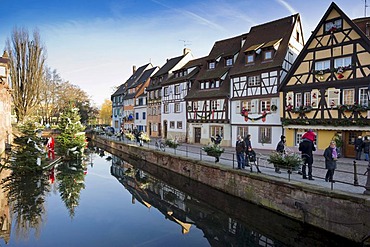 Christmassy and wintery Colmar, Alsace, France, Europe